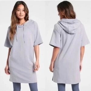 Athleta Cabana Hooded Tunic Dress Muted Lilac